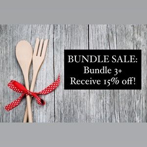 BUNDLE SALE: 3+ 15% off!